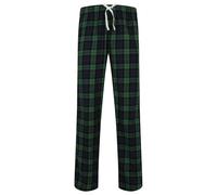 SF (Skinnifit) Herren Flanell-Pyjamahosen - Dunkelblau / grün | XS