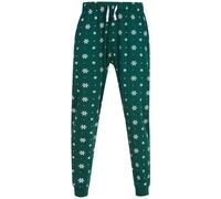 SF (Skinnifit) Herren Pyjamahose - Dunkelgrün / weiß | 3XL