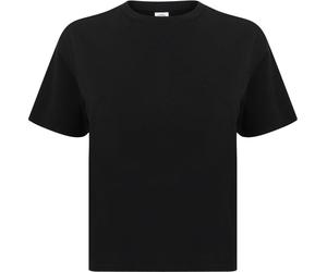 SF Women Damen Kurzes, Eckig Geschnittenes Damen-T-Shirt T-Shirt SK237 black XXS