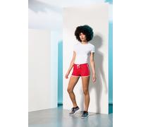 SF Women Damen Retro Short Sweat-Shorts SK069 bright pink/white XXL