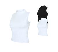 SF170 SF Women Damen Top Ärmellos mit hohem Halsausschnitt Black M