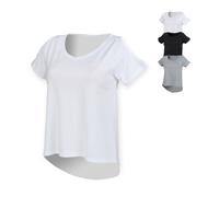 SF233 SF Women Damen T-Shirt mit fallendem Rückenteil Black S