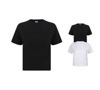 SF237 SF Women Damen kurz geschnittenes T-Shirt White S