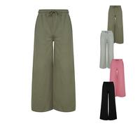 SF431 SF Women Damen Nachhaltige, modische Jogginghose mit weitem Bein Heather Grey M