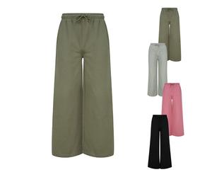 SF431 SF Women Damen Nachhaltige, modische Jogginghose mit weitem Bein Heather Grey XL