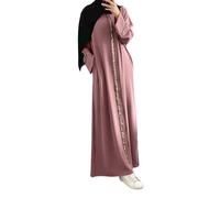 Sfwqoifou Abaya Damen Muslim Arabisch Festlich Muslimische Kleider Osten Dubai Elegant Ramadan Kleidung Arabische Lang Lange Ärmel Gebetskleidung Islamischer Burka Ganzkörper