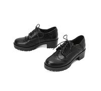 Sfwqoifou halbschuhe damen schwarz 42, Halbschuhe Damen Absatz Party Elegant Mary Janes Kleid Breite Füße Business Schuhe Schnürschuhe Vintage Bequem Oxford Anzugschuhe Blockabsatz, Pu, 41