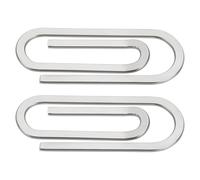 SG Store 2 Stück Geldklammern aus Edelstahl Im Büroklammer-Stil für die Brieftasche 6,5 Cm X 2,5 Cm Minimalistisches Design Geldklammer für Herren Silber