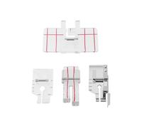 SG Store 4 Stück 1/4 Zoll Nähmaschinen-Nähfüße Kompatibel mit Singer Kompatibel mit Brother Kompatibel mit Babylock Low Shank Snap On Sewing (3 Kunststoff-Nähfüße + 1 Metall-Nähfuß)