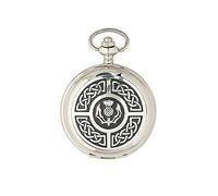 Sgian Dubh Co Celtic Knot & Thistle Quartz Half Hunter Taschenanhänger - Hergestellt in Schottland PW103Q