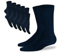 SGS 5/10 Pack Bambus Socken Herren 43-46 & Damen 39-42 - Hochwertige Atmungsaktive Klassische Strümpfe für Winter & Sommer - Socken Herren Gegen Schweiß (Dunkelblau-Gr.35-38-10Paar)
