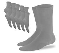 SGS 5/10 Pack Bambus Socken Herren 43-46 & Damen 39-42 - Hochwertige Atmungsaktive Klassische Strümpfe für Winter & Sommer - Socken Herren Gegen Schweiß (Grau-10.Paar 35-38)