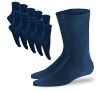 SGS 5/10 Pack Bambus Socken Herren 43-46 & Damen 39-42 - Hochwertige Atmungsaktive Klassische Strümpfe für Winter & Sommer - Socken Herren Gegen Schweiß (Jeans-Gr.43-46-10Paar)