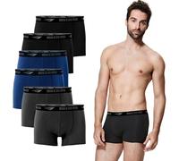 SGS-6er Pack Bambus Boxershorts Herren - Ideale Sport Unterhosen Männer für Alltag Und Sport, Weiche, Elastische unterwäsche Herren Schwarz M bis XXL