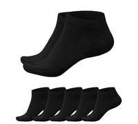SGS Komfort Bambus Sneaker Socken Herren Damen - Weiche Pique Bund Bambus Socken Schwarz Gegen Schweiß - Geruchskiller- 5er oder 10er Pack (Schwarz-43-46-5 Paar)
