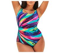 SGSD Bademode FüR Mollige Frauen: Tankini FüR Mollige, Badeanzug Damen GroßE GrößE Mit Cup, Monokini Damen Push Up, Schwimmanzug Mit Bein, Mit KöRbchen, Badebekleidung, GroßE BrüSte