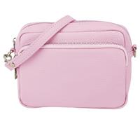 SH Leder Echtleder Umhängetasche Clutch kleine Tasche Abendtasche Alltagstasche mit Verstellbar Schultergurt 18x13cm Pia G394 (Hellrosa)