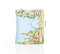 Shag Wear Damen Geldbeutel Mädchen Geldbörse Klein Kurzformat Frauen Portemonnaie PU Leder - 7 Kartenfächer mit Münzfach und RFID-Schutz mit stilvollen Fantasie Designs - Baby Beer