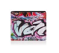 Shag Wear Geldbörse Herren Portemonnaie Groß mit Riessverschluss Münzfach 9 Fächer PU Leder Geldbeutel für Männer Brieftasche Wallet Portmonee - Graffiti