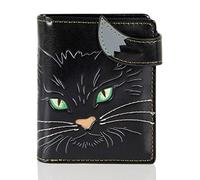 Shag Wear Junge Damen Geldbörse Small Purse und Designs Cats Face Green Eyes Katzengesicht mit grünen Augen
