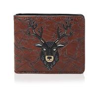 Shag Wear Mens Wallet, Coin Pocket, Card Slots - Elk Head