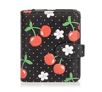 Shag Wear ® Portemonnaie Geldbörse Damen Geldbeutel Mädchen Bifold Mehrfarbig Portmonee Designs: (Kirschen/Cherrys)