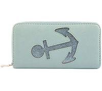 Shaghafi Damen Geldbörse aus Lederimitat Grün Anker Format 19 x 10 cm 3010012