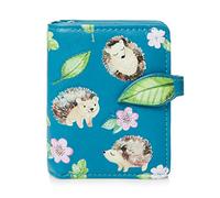 Shagwear ® Portemonnaie Geldbörse Damen Geldbeutel Mädchen Bifold Mehrfarbig Portmonee Designs: (Igel/Hedgehog)