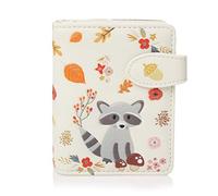 Shagwear ® Portemonnaie Geldbörse Damen Geldbeutel Mädchen Bifold Mehrfarbig Portmonee Designs: (Waschbär/Raccoon)
