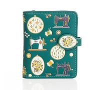 Shagwear Portemonnaie Geldbörse für junge Damen, Mädchen Geldbeutel Portmonaise Designs:, Nähzeug Helltürkis/ Sewing Needs, SM