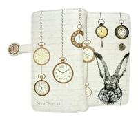 Shagwear Taschenuhr mit Reißverschluss, Hasenmotiv, cremefarben