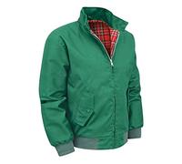 Shah Traders Harrington Jacket, The Knightsbridge of London, Harrington Jacke Blouson English vintage Jacket Karofutter - Red Check lining from Inside - XS-4XL (Grün, XXL)