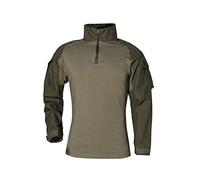 ShallGood Herren-Hemden, Kampf, Militär, Airsoft, BDU, Shirt, Outfit, Camouflage, Uniform, taktisch, schnell trocknend, mit Taschen, Ellbogenschützer, Langarm-Hemd, Multicam, Z3 grün., XXL