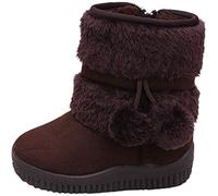 ShangSRS Neu Warme Schneeschuhe Mädchen Kinder Ball Hirschleder Winter Baby Baumwolle Schuhe Boot Stiefel (34 EU, Braun)