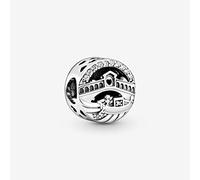 shangwang 925 Sterling Silber Travel Series Perlen Perlen Geeignet für Original Pandora Charm Armband Damen DIY Schmuckherstellung Geschenke Venedig