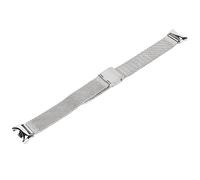 Shanrya Ersatz-Uhrenarmband, Edelstahl-Doppelverschluss-Schnellverschluss-Uhrenarmband für die Uhr (Silber)