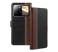 Shantime Leder Flip Hülle Kompatibel mit BLU Bold N4 5G Case Mit Kartenhalter RFID-blockierend Magnetischer Ständer Schlanke Passform Geschäftsschutzhülle(Schwarz)