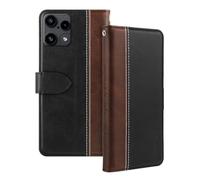 Shantime Leder Flip Hülle Kompatibel mit Nothing Phone 3a Community Edition Case Mit Kartenhalter RFID-blockierend Magnetischer Ständer Schlanke Passform Geschäftsschutzhülle(Schwarz)