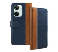 Shantime Leder Flip Hülle Kompatibel mit Oneplus Ace 2V PHP110 Case Mit Kartenhalter RFID-blockierend Magnetischer Ständer Schlanke Passform Geschäftsschutzhülle(Blau)