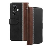 Shantime Leder Flip Hülle Kompatibel mit Oneplus Nord CE 3 Lite 5G Case Mit Kartenhalter RFID-blockierend Magnetischer Ständer Schlanke Passform Geschäftsschutzhülle(Schwarz)