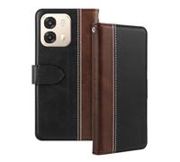 Shantime Leder Flip Hülle Kompatibel mit Oppo A6 Pro 5G India Case Mit Kartenhalter RFID-blockierend Magnetischer Ständer Schlanke Passform Geschäftsschutzhülle(Schwarz)