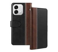 Shantime Leder Flip Hülle Kompatibel mit Oppo A6i+ 5G PLT120 Case Mit Kartenhalter RFID-blockierend Magnetischer Ständer Schlanke Passform Geschäftsschutzhülle(Schwarz)