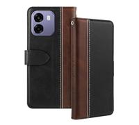 Shantime Leder Flip Hülle Kompatibel mit Oppo A6t Pro 4G Case Mit Kartenhalter RFID-blockierend Magnetischer Ständer Schlanke Passform Geschäftsschutzhülle(Schwarz)