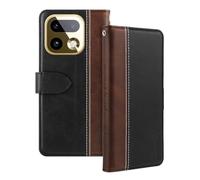 Shantime Leder Flip Hülle Kompatibel mit Oppo Realme 16 Pro+ 5G RMX5120 Case Mit Kartenhalter RFID-blockierend Magnetischer Ständer Schlanke Passform Geschäftsschutzhülle(Schwarz)