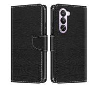 Shantime Leder Wallet Case Kompatibel mit Oppo Realme P4X 5G RMX5108, Farbige Klapphülle mit Kartenhalter, Magnetverschluss Vollschutz Hülle(Schwarz)