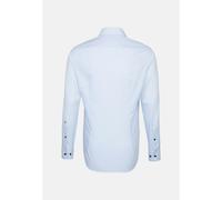 Businesshemd SEIDENSTICKER "Schwarze Rose", Herren, Gr. XL (43), verlängerte Ärmellängen, blau, 100% Baumwolle, unifarben, tailored fit, 2-Knopf-Manschette, Hemden, Shaped 1/1 Extra lang Kentkragen Un