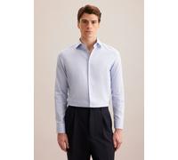 Seidensticker Flanellhemd Herren Slim Fit Baumwolle hellblau, 45