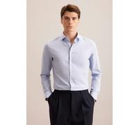 Seidensticker Flanellhemd Herren Slim Fit Baumwolle hellblau, 44