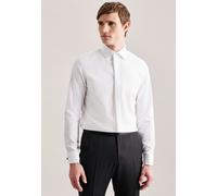 Smokinghemd SEIDENSTICKER "Shaped", Herren, Gr. XXL (46), normale Ärmellängen, weiß, 100% Baumwolle, unifarben, tailored fit, Umschlagmanschette, Hemden, Shaped 1/1 Kentkragen Uni (15334505-46) weiß