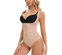 SHAPERIN Damen Shaping Bodysuit Bauchkontrolle Shapewear Open-Bust-BH Weich Bodycon Taillenschlanker Body Shaper Top
